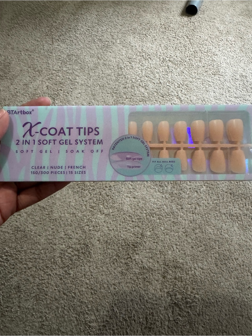 BTARTBOXNAILS X-COAT TIPS 2-in-1 Soft Gel Nail Tips - Nude